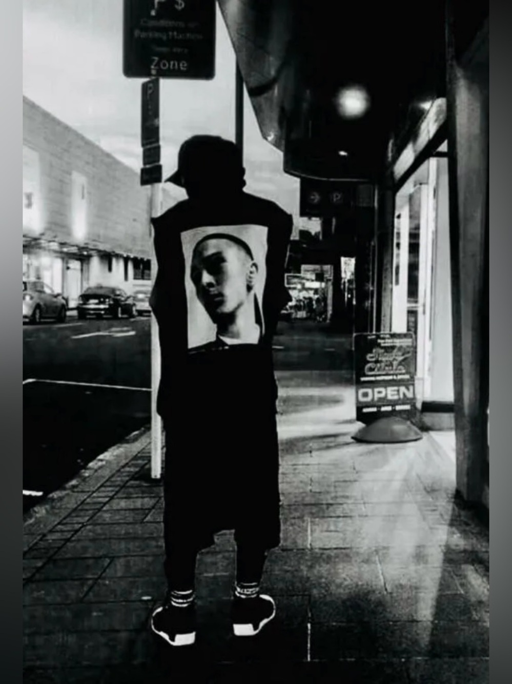 RAF Simon’s Black & White isolated heroes 2016 black sleeveless hoodie. Size XL.